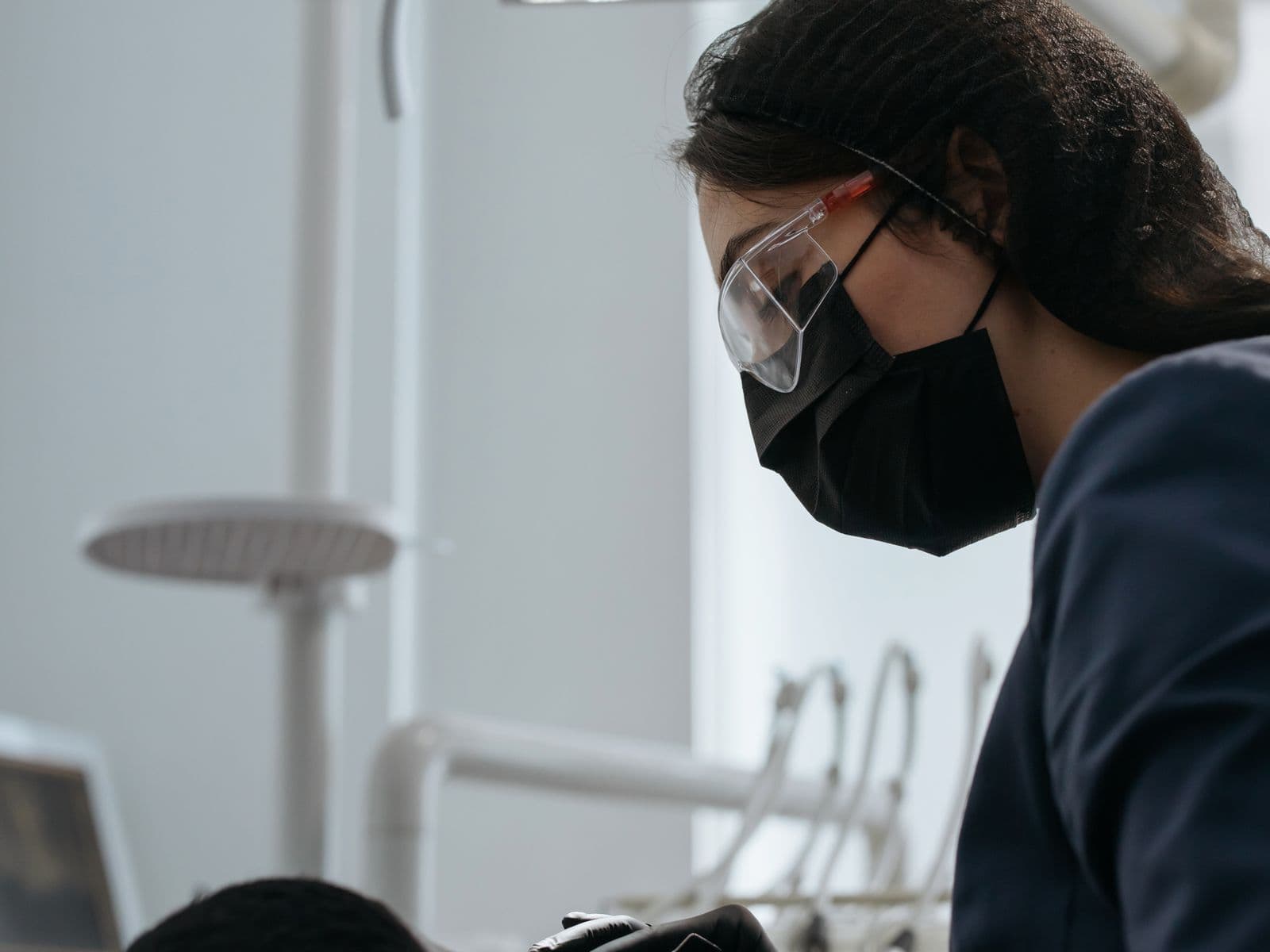 A dental examination ahead of fitting a custom mouthguard